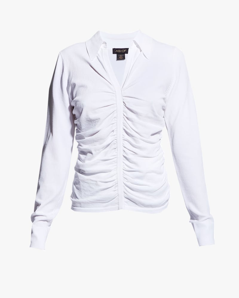 Front of a size L SOL BLOUSE in White by AS by DF. | dia_product_style_image_id:237084